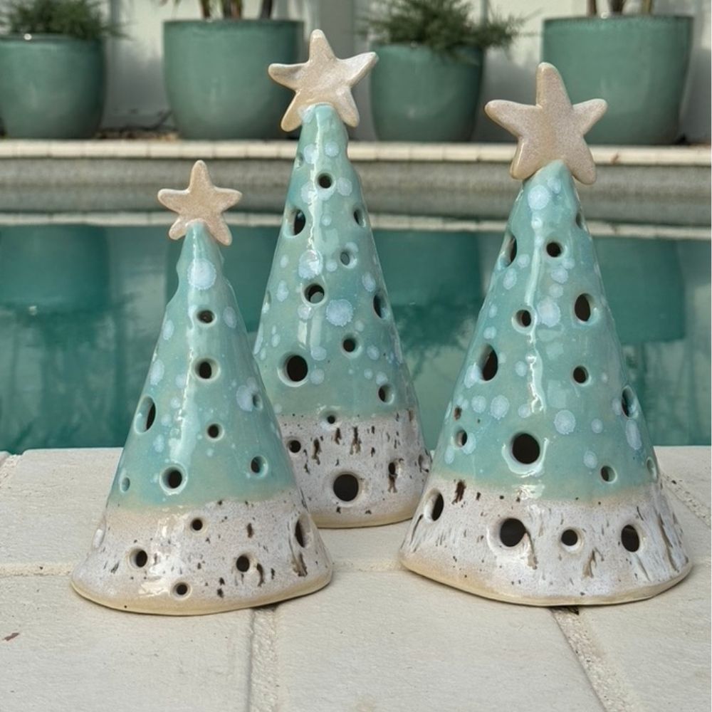 coastal christmas luminary cones